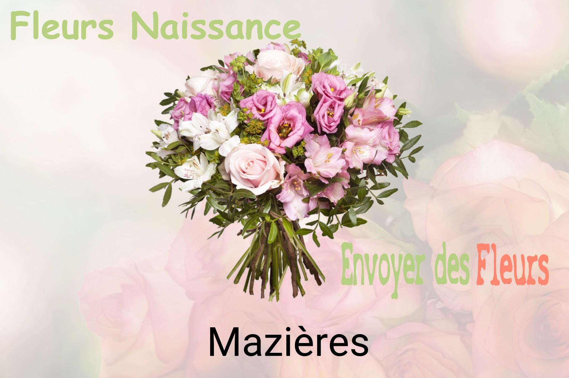 Bouquet de fleurs de naissance livré à Mazières